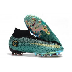Ronaldo Nike Fotbollsskor Mercurial Superfly 6 CR7 Elite AG-Pro Blå Guld