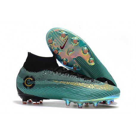 Ronaldo Nike Fotbollsskor Mercurial Superfly 6 CR7 Elite AG-Pro Blå Guld
