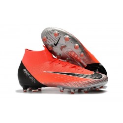 Nike Fotbollsskor Mercurial Superfly 6 Elite AG-Pro Röd Svart Silver