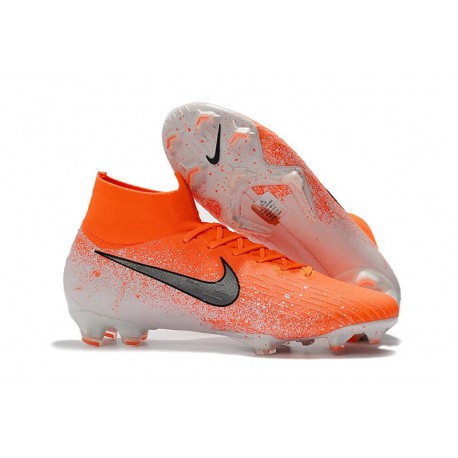 Nike Fotbollsskor Mercurial Superfly 6 Elite FG - Röd Vit Svart