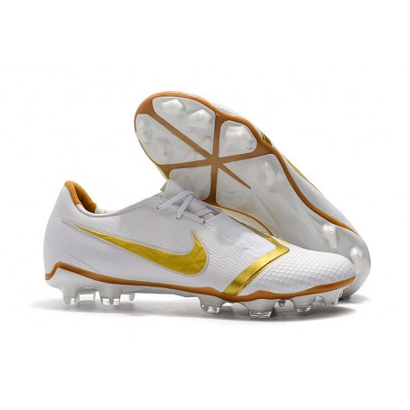 Nike Phantom Venom Elite FG Fotbollsskor Vit Guld