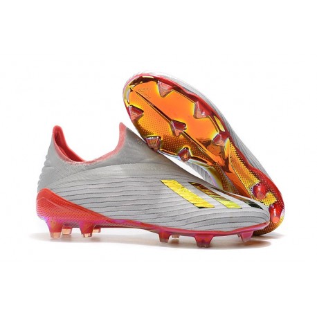 Fotbollsskor för Herrar ADIDAS X 19+ FG Redirect Pack Silver Röd