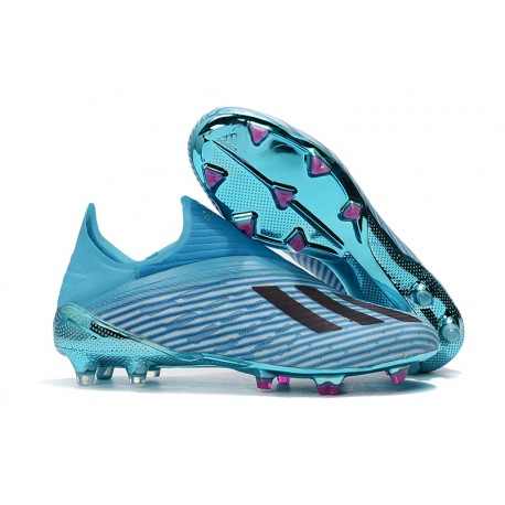 Fotbollsskor för Herrar ADIDAS X 19+ FG Cyan Svart
