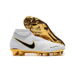 Fotbollsskor Nike Phantom Vision Elite Dynamic Fit FG - Vit Guld