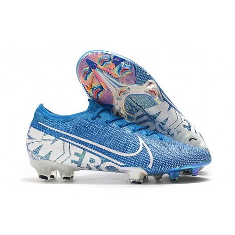 Nike Mercurial Vapor 13 Elite FG Fotbollsskor för Män - Blå Vit