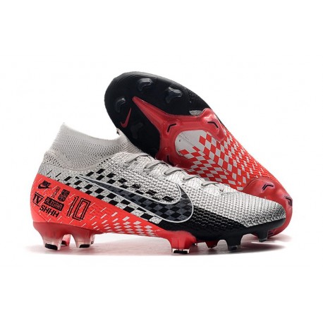 Nike Mercurial Superfly VII Elite FG Neymar Chrom Czarny Czerwony Platyna
