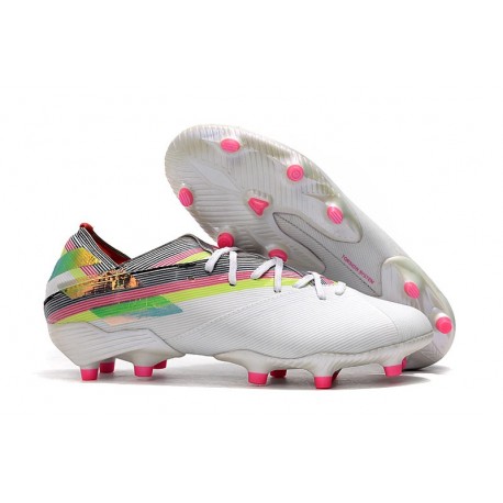 Fotbollsskor för Män adidas Nemeziz 19.1 FG - Vit Flerfärgad