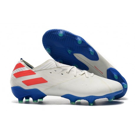 Fotbollsskor för Män adidas Nemeziz 19.1 FG - Vit Blå Röd
