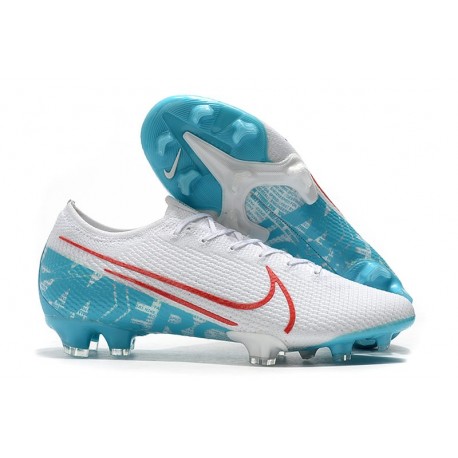 Nike Mercurial Vapor 13 Elite FG Fotbollsskor för Män - Vit Blå