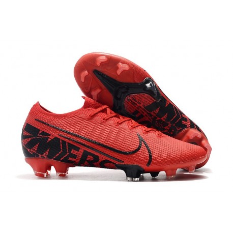 Nike Mercurial Vapor 13 Elite FG Fotbollsskor för Män - Röd Svart