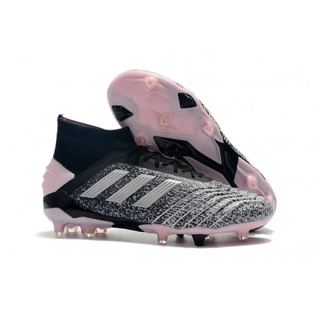 adidas Predator 19+ FG Fotbollsskor för Herrar - Svart Grå Rosa