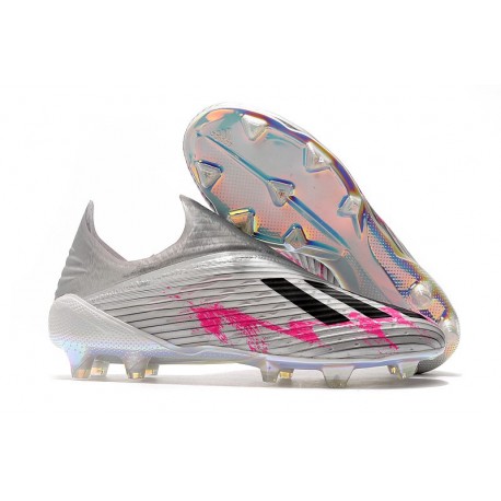 Fotbollsskor för Herrar ADIDAS X 19+ FG Silver Svart Rosa