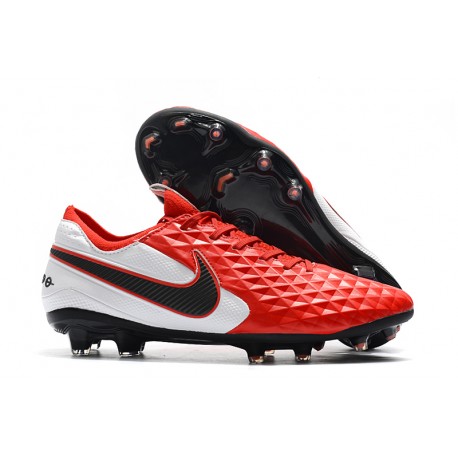 Nya Fotbollsskor Nike Tiempo Legend VIII FG Röd Vit Svart