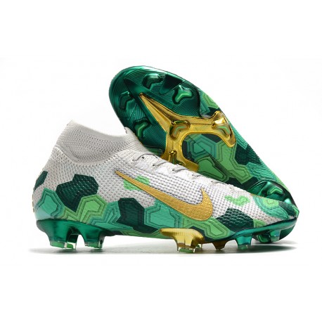 Nike Mbappe Mercurial Superfly 7 Elite SE FG -Grå Guld Grön