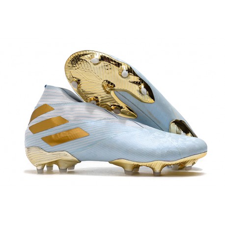 adidas Fotbollsskor för Män Nemeziz 19+ FG 15 Years - Turkos Guld Vit