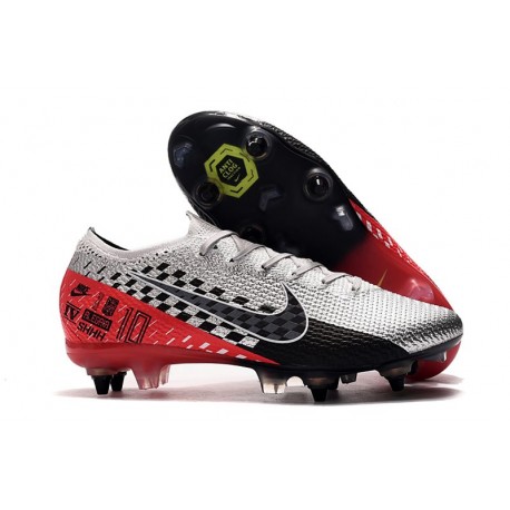 Nike Mercurial Vapor XIII Elite SG-PRO Anti-Clog Neymar Silver Svart Röd