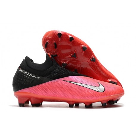 Nike Fotbollsskor 2020 Phantom Vision II Elite DF FG Röd Svart Silver