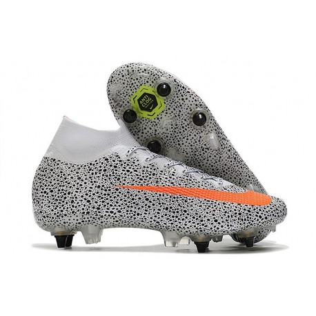 Nike Mercurial Superfly 7 Elite SG DF AC -CR7 Safari-Vit Orange Svart