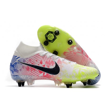 Nike Mercurial Superfly 7 Elite SG DF AC -Neymar Vit Rosa Blå Grön