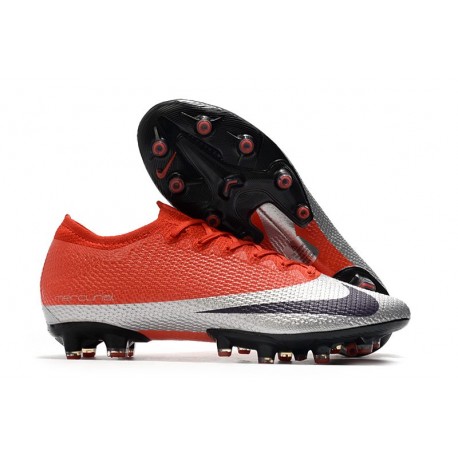Nike Fotbollsskor Mercurial Vapor XIII Elite AG-Pro Röd Silver Svart