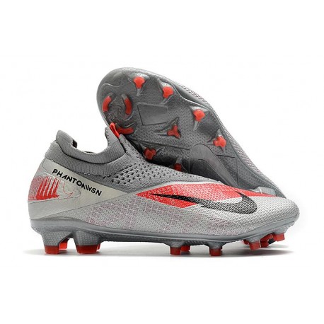 Nike Fotbollsskor 2020 Phantom Vision II Elite DF FG Silver Svart Grå