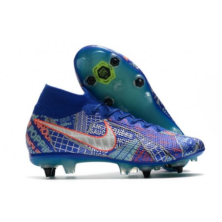 Nike Mercurial Superfly 7 Elite SG DF AC - Sancho SE11 Blå Vit Röd