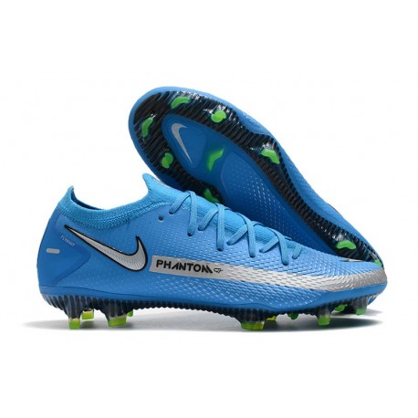 Nike Fotbollsskor 2021 Phantom GT Elite FG - Blå Silver