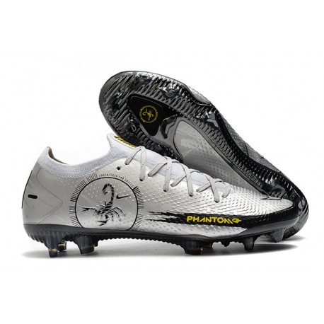 Nike Fotbollsskor 2021 Phantom GT Scorpion Elite FG - Silver Svart