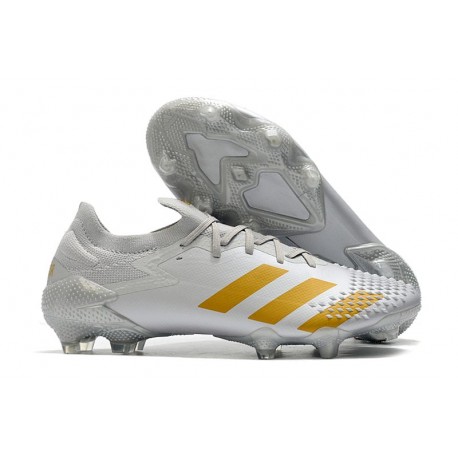 Fotbollsskor Adidas Predator 20.1 Low FG Vit Guld