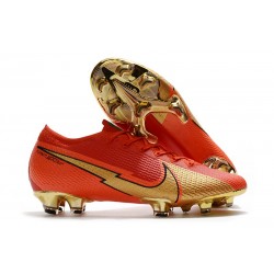 Fotbollsskor Nike Mercurial Vapor 13 Elite FG Ronaldo CR100 Röd Guld