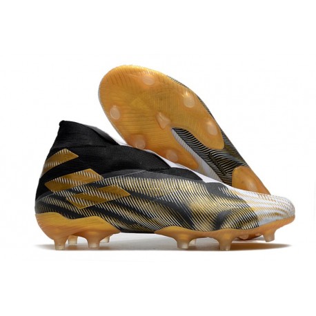 adidas Nemeziz 19+ FG/AG Svart Guld Vit