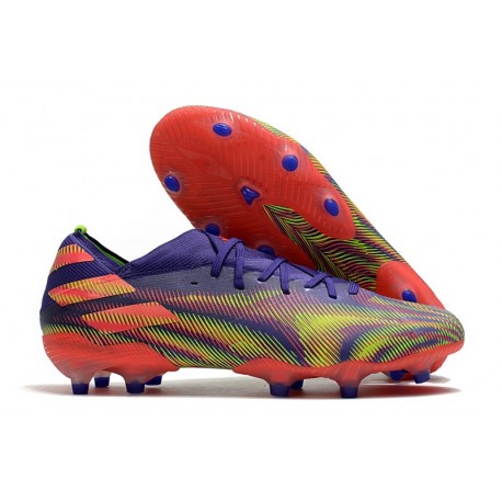 adidas Nemeziz 19.1 FG Precision To Blur - Lila Rosa Grön