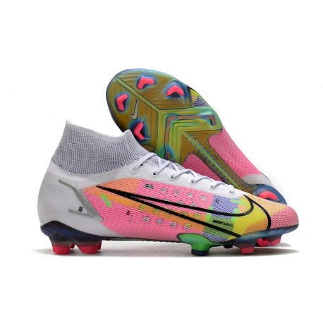 Nya Nike Mercurial Superfly 8 FG Vit Silver Mörklila LIMITED EDITION