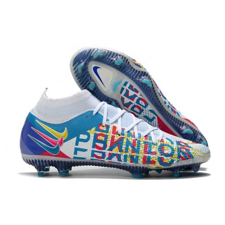 Nike Phantom GT Elite Dynamic Fit FG 3D - Blå Rosa Gul LIMITED EDITION
