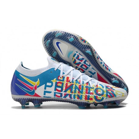 Nike Phantom GT Elite FG 3D - Blå Rosa Gul LIMITED EDITION