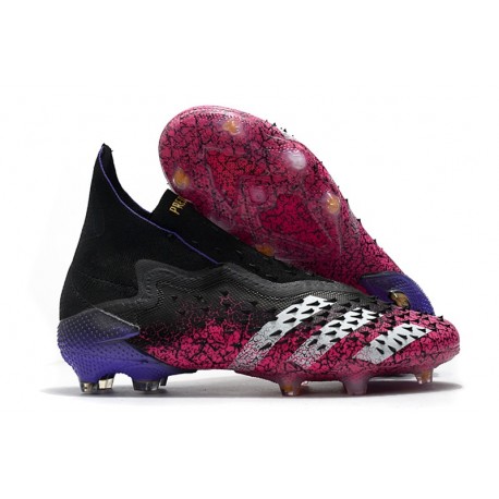 adidas Predator Freak + FG/ AG Superspectral - Svart Vit Rosa