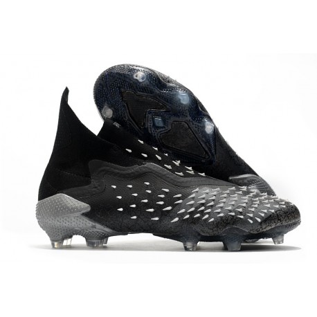 adidas Predator Freak + FG/ AG Superstealth - Svart Grå Vit
