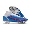Nya Nike Mercurial Superfly 8 FG Fotbollsskor Blå Röd Vit
