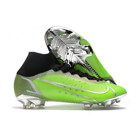 Nike Mercurial Superfly VIII Elite FG Grön Silver Svart