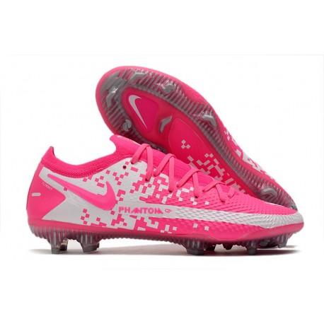 Fotbollsskor för Män Nike Phantom GT Elite FG Rosa Vit