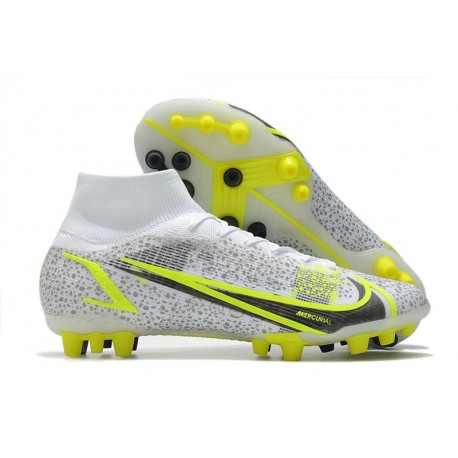 Nike Mercurial Superfly VIII Elite AG PRO Silver Safari - Vit Svart Silver Neon