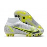Nike Mercurial Superfly VIII Elite AG PRO Silver Safari - Vit Svart Silver Neon