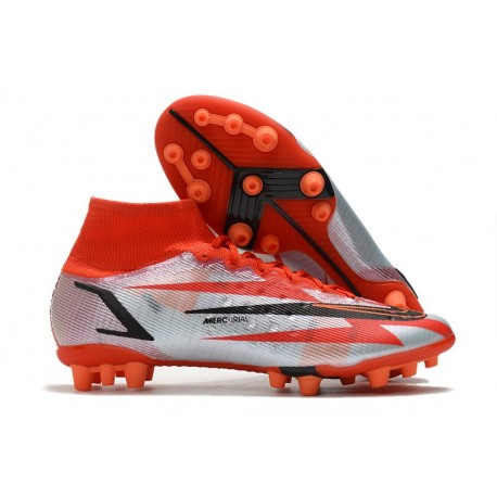 Nike Mercurial Superfly VIII Elite AG CR7 Spark Positivity - Röd Svart Vit Orange