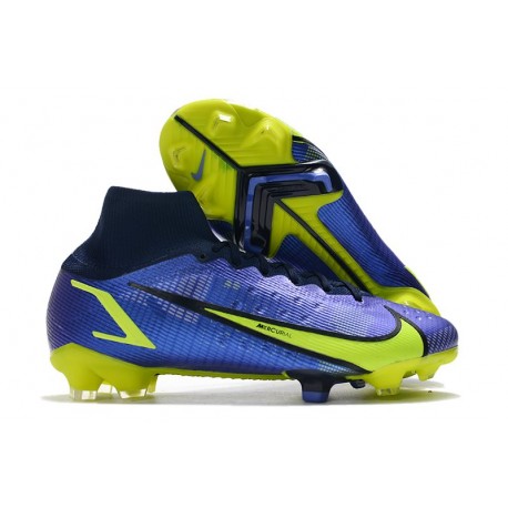 Nike Mercurial Superfly 8 Elite DF FG Recharge - Blå Neon Navy