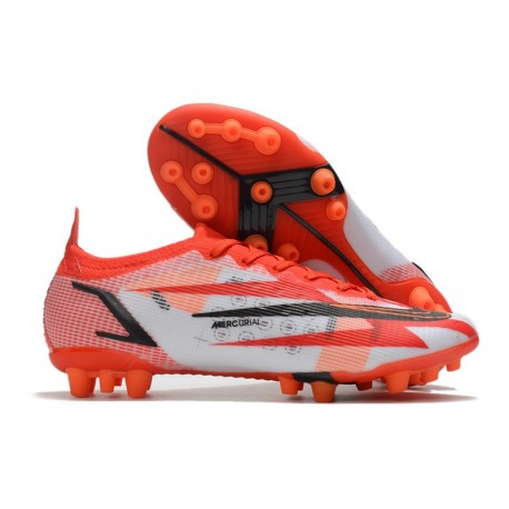 Nike Mercurial Vapor 14 Elite AG Pro CR7 Spark Positivity - Röd Svart Vit Orange