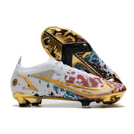 Nike Mercurial Vapor 14 Elite FG Vit Röd Guld Blå