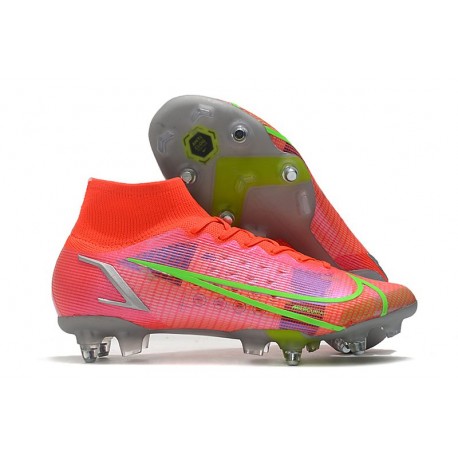 Nike Mercurial Superfly VIII Elite SG-Pro Spectrum - Röd Silver